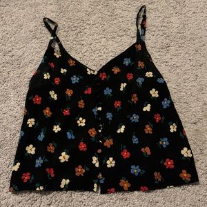 Cropped floral Madewell tank top in 00
